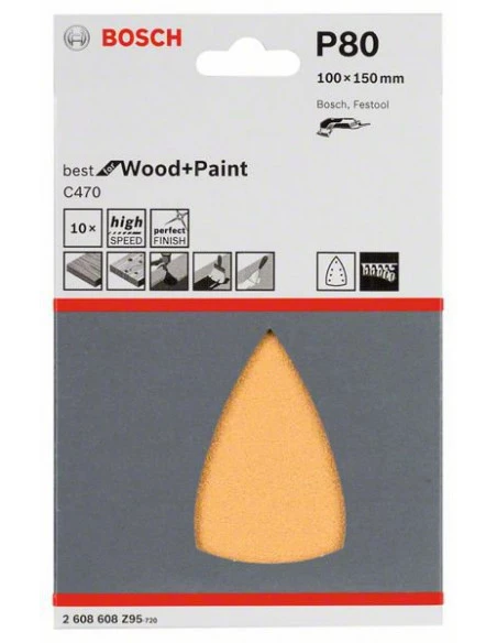 Feuilles Abrasives Delta C470 100x150 Grain 60 Bois Et Peinture | 2608608Z95 - Bosch | IFD Outillage 4 Feuilles Abrasives Delta C470 100x150 Grain 60 Bois Et Peinture | 2608608Z95 - Bosch | IFD Outillage – Image 2